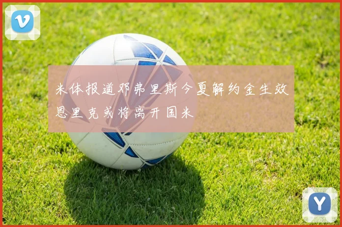 米体报道邓弗里斯今夏解约金生效恩里克或将离开国米